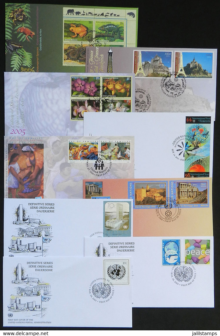 UNITED NATIONS: 9 Modern FDC Covers, Very Thematic, Excellent Quality! - Collections, Lots & Series