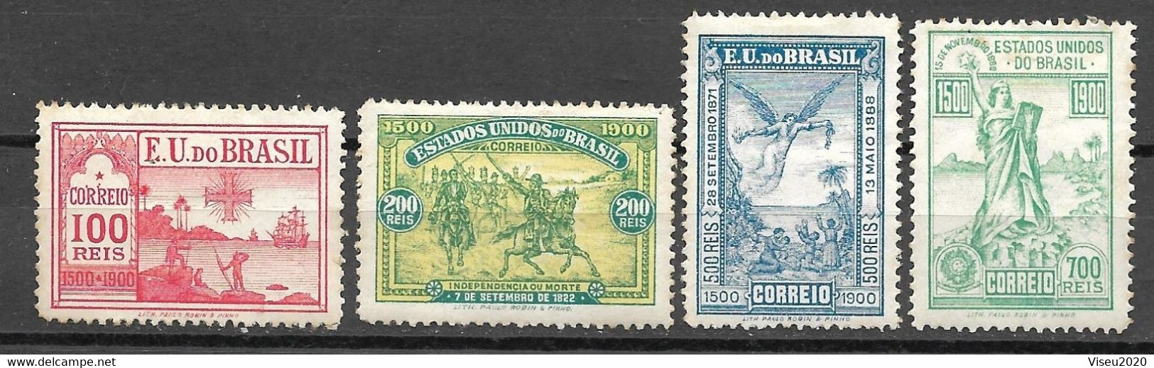 Brasil Brazil 1900 - 4º Centenário Da Descoberta Do Brasil - Set Completo RHM C 01-C 04 - Nuovi