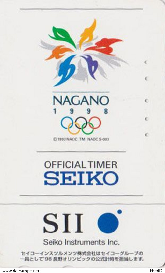 TC JAPON / 271-03504 - SPORT - JEUX OLYMPIQUES NAGANO ** SEIKO ** - OLYMPIC GAMES JAPAN Free Phonecard - Juegos Olímpicos