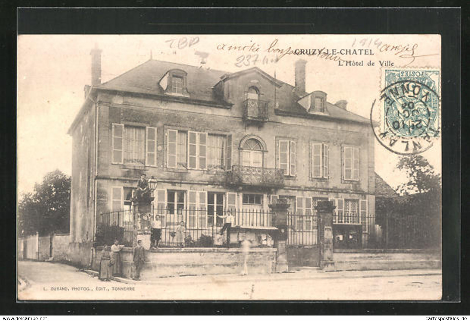 CPA Cruzy-le-Chatel, L`Hotel De Ville, Facade - Cruzy Le Chatel