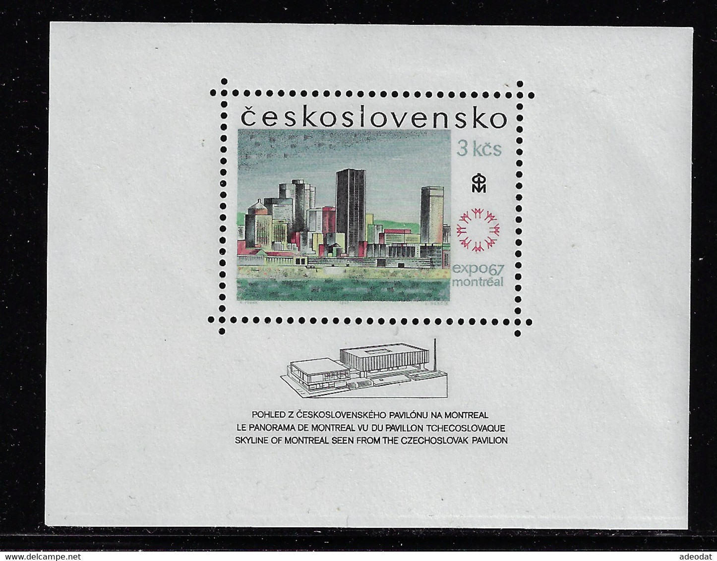 CZESHOSLOVAKIA 1967 MONTREAL UNIVERSAL EXHIBITION - 1967 – Montreal (Kanada)