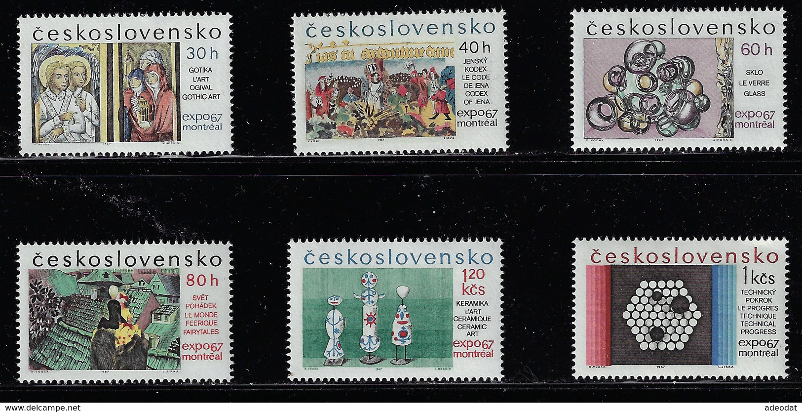 CZESHOSLOVAKIA 1967 MONTREAL UNIVERSAL EXHIBITION - 1967 – Montréal (Canada)