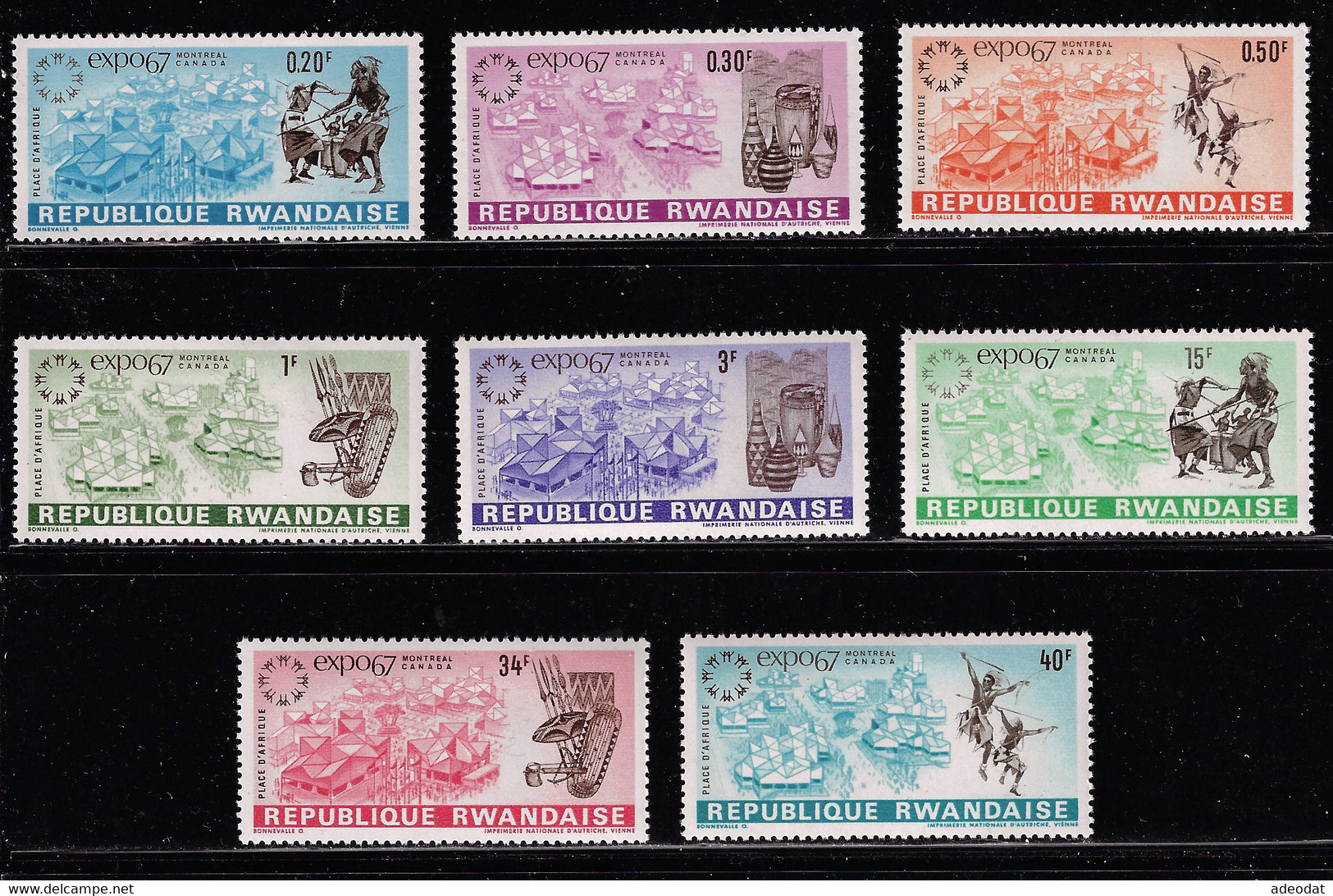 RWANDA 1967 MONTREAL UNIVERSAL EXHIBITION - 1967 – Montreal (Kanada)