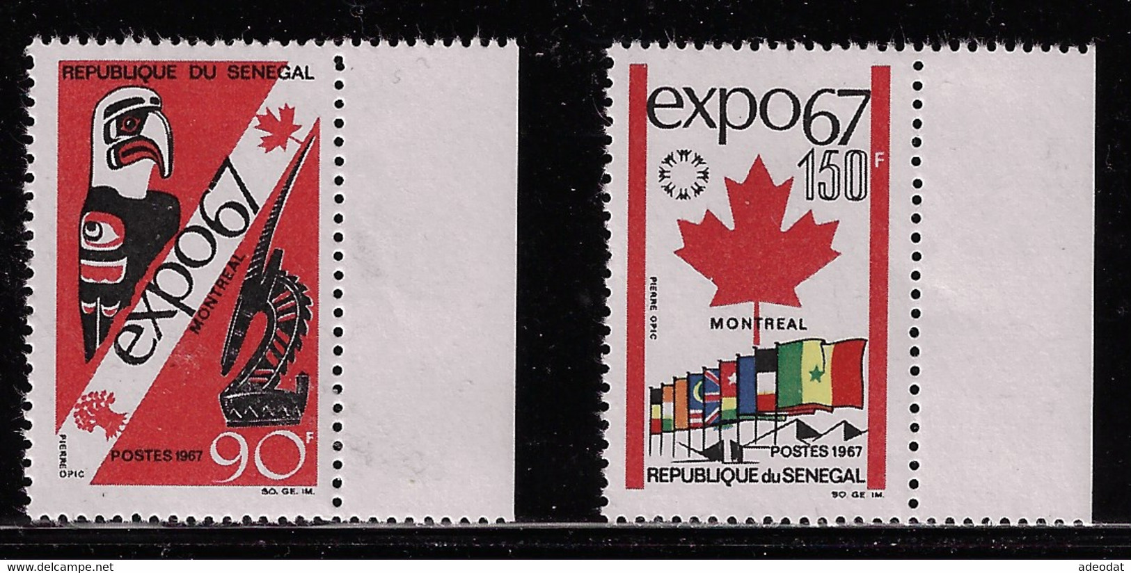 SENEGAL 1967 MONTREAL UNIVERSAL EXHIBITION - 1967 – Montréal (Canada)