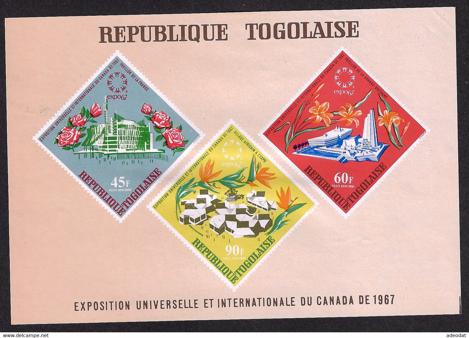 TOGO 1967 MONTREAL UNIVERSAL EXHIBITION - 1967 – Montreal (Kanada)