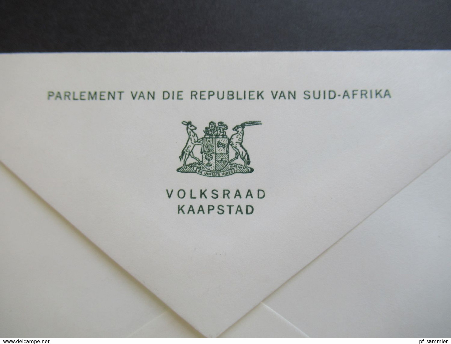 RSA / Süd - Afrika Uitsaaiwese Broadcasting 1974 Stempel Houses Of Parliament Umschlag Volksraad Kaapstad - Briefe U. Dokumente
