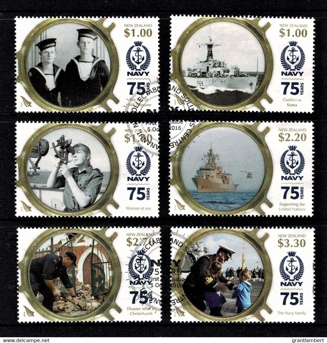 New Zealand 2016 Navy - 75 Years Set Of 6 Used - Gebruikt
