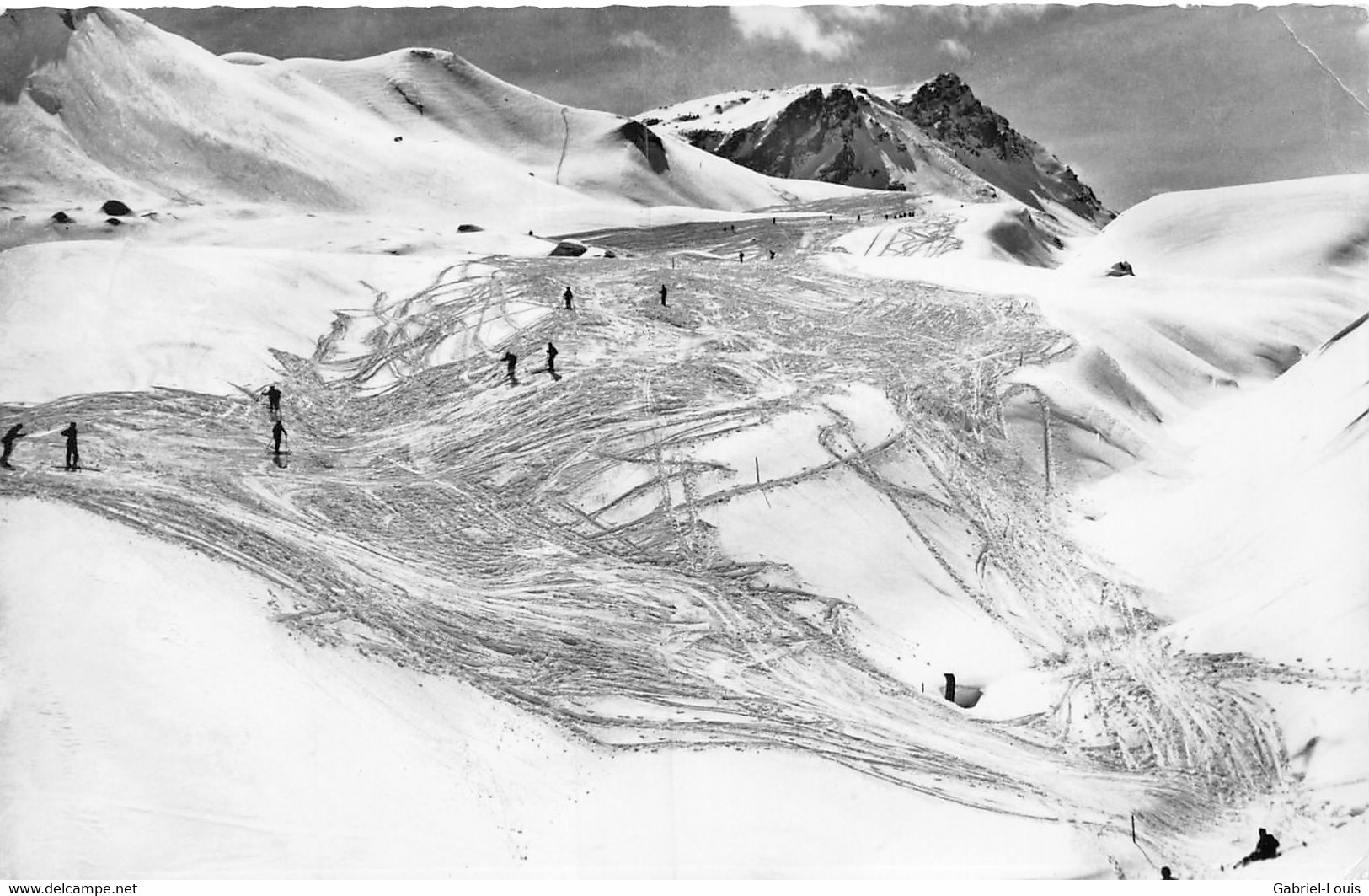 Parsennabfahrt Weissfluhjoch Küblis Beim Gaudergrat Weissfluh - Ski - Skifahrer - Parsenn - Küblis