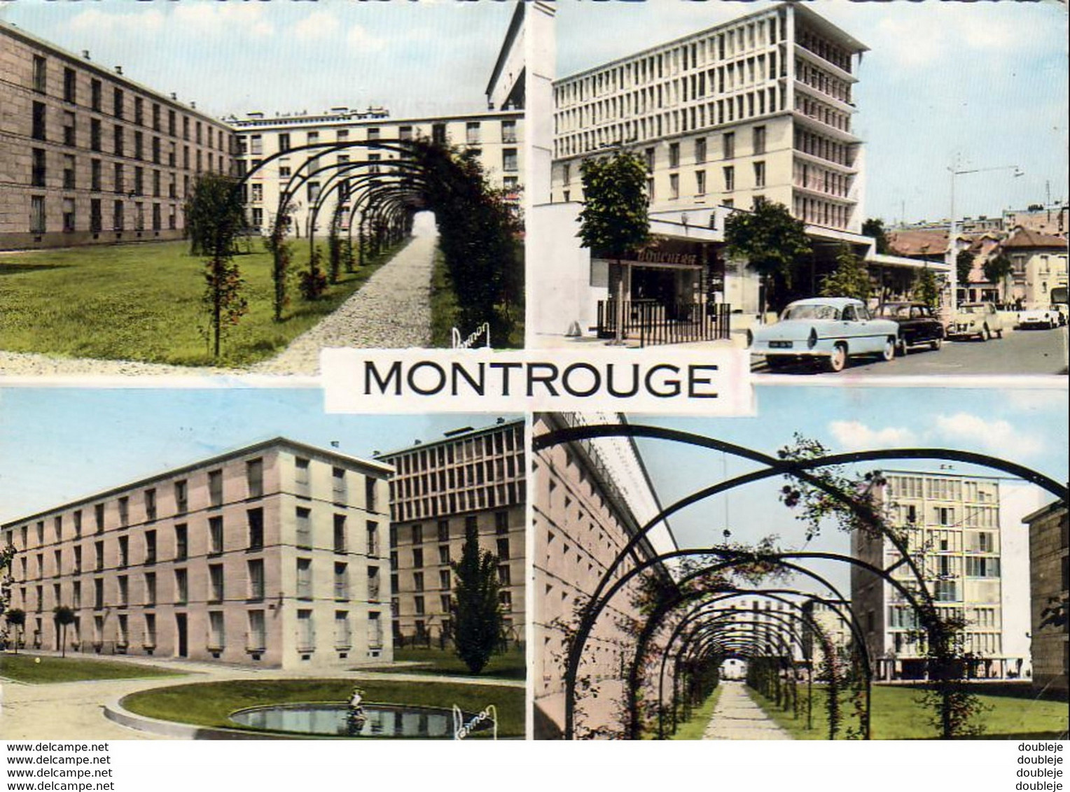 D92  MONTROUGE  La Cité Du Square Buffalo  ....... Multivues Avec Versailles Simca Et 2 CV Citroen - Montrouge