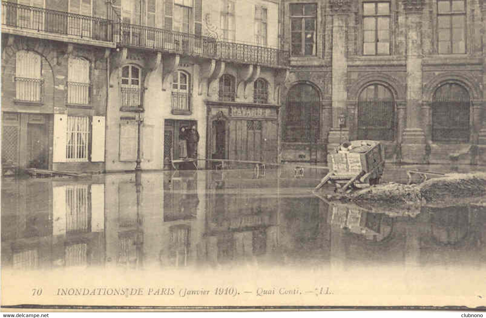 CPA - INONDATIONS DE PARIS - QUAI CONTI - Paris Flood, 1910