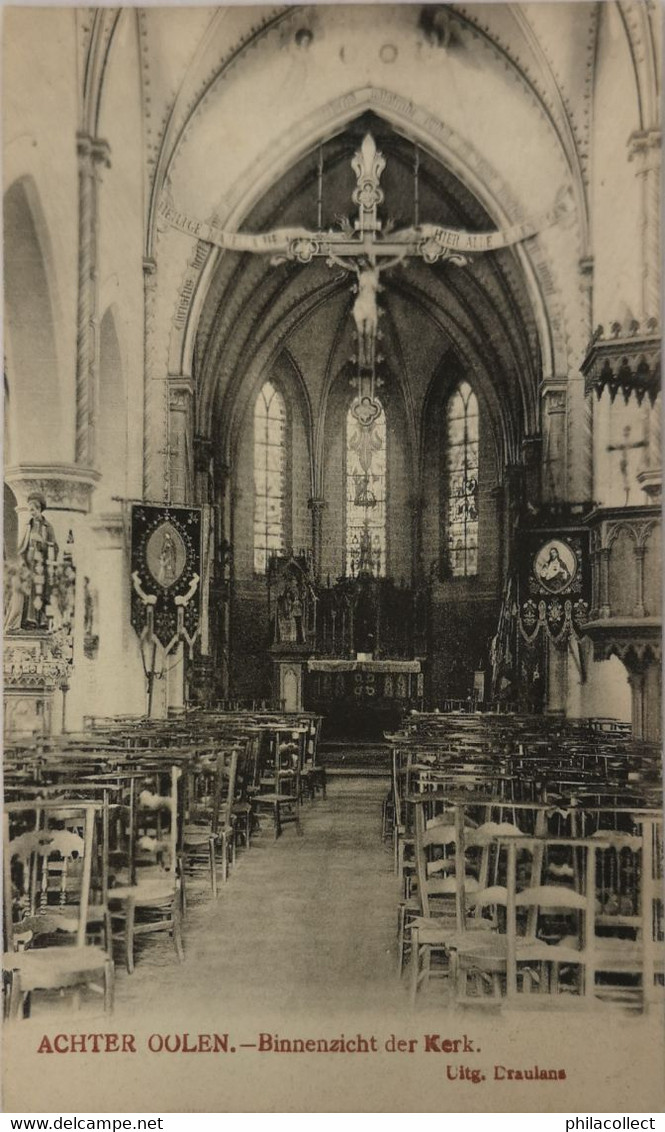 Achter Oolen - Achter Olen //Binnenzicht Der Kerk 19?? Uitg. Draulans // Zeldzaam - Olen