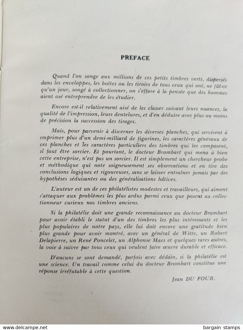 Etude Sur La Reconstitution Des Planches Du 10 Centimes Vert N°30 De Belgique -	Dr. M. Brombart - Exemplaire N°16 Sur 50 - Thema's