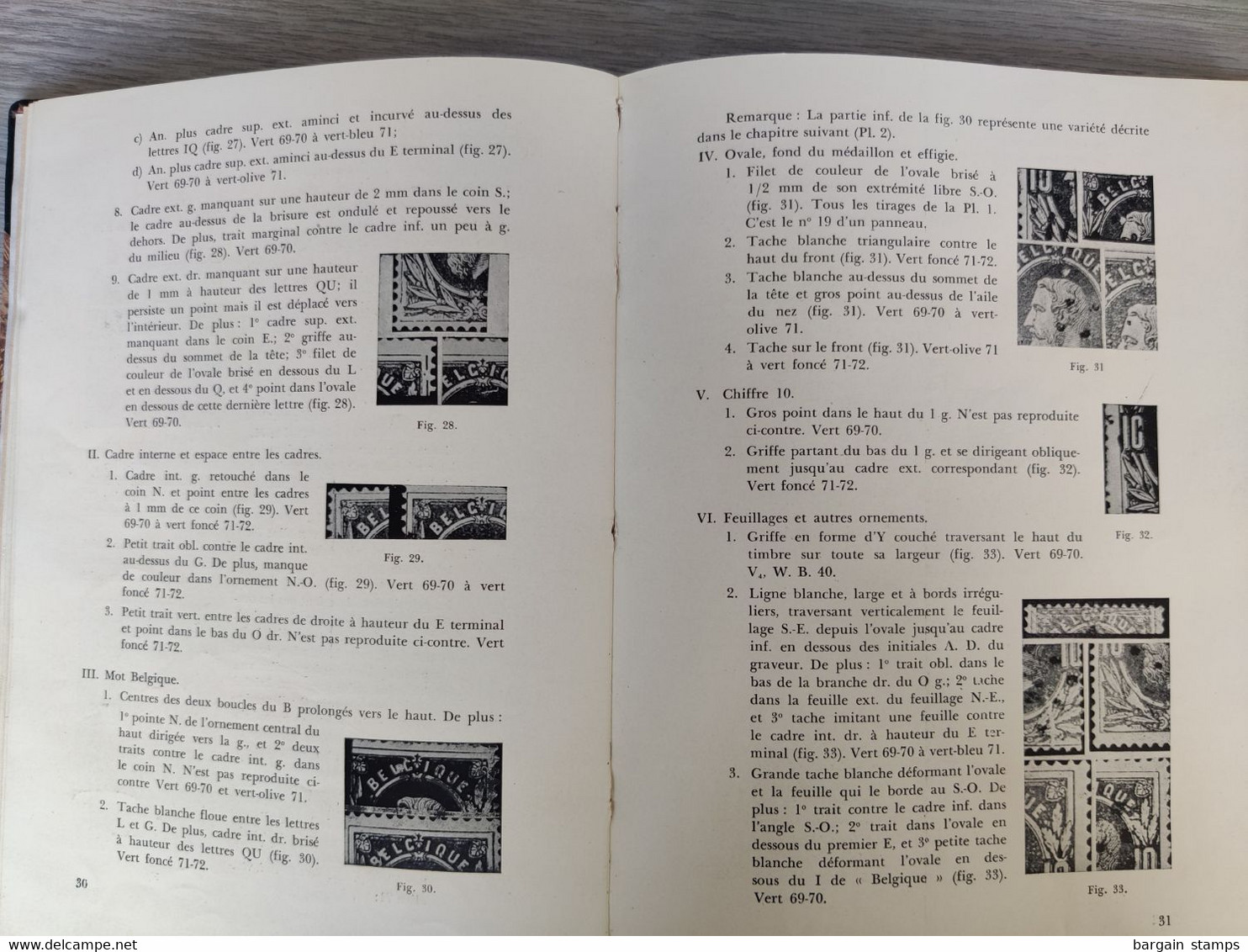 Etude sur la reconstitution des planches du 10 centimes vert N°30 de Belgique -	Dr. M. Brombart - Exemplaire n°16 sur 50