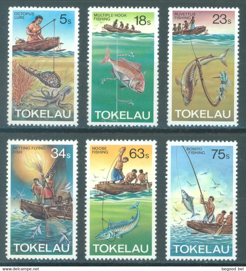 TOKELAU - MNH/** - 1982  - METHOD OF FISHING - Yv 85-90 -  Lot 23437 - Tokelau