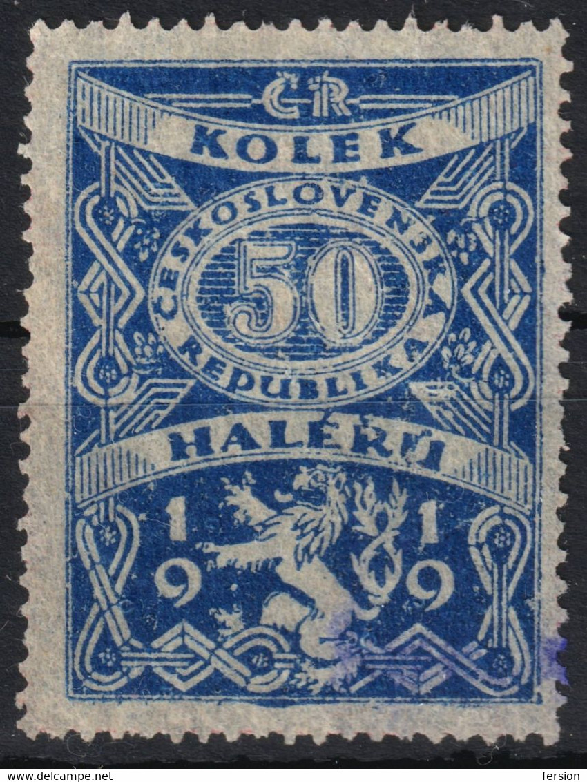 1919 - Czechoslovakia - Czechoslovakia - Tschechoslowakei - Revenue Tax Stamp - 50 H - Francobolli Di Servizio