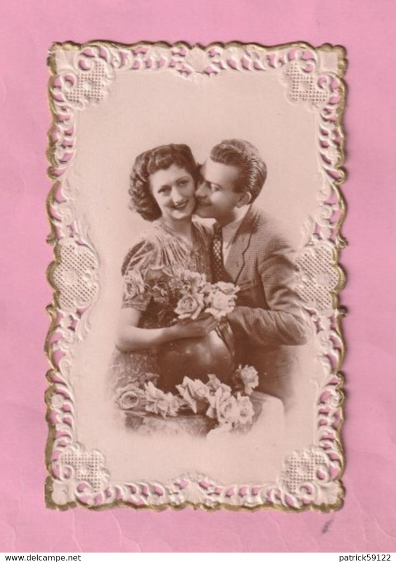 SAINTE / STE CATHERINE - COUPLE AMOUREUX - CARTE FINEMENT DENTELEE   PF / P F EDITEUR - Sint Catharina