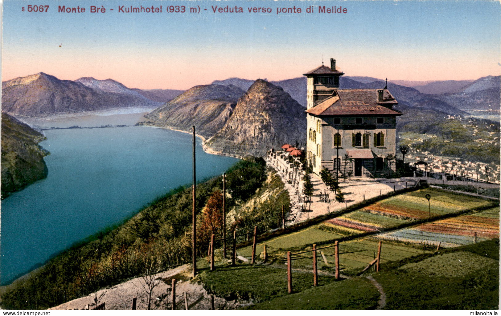 Monte Brè - Kulmhotel - Veduta Verso Ponte Di Melide (5067) - Melide