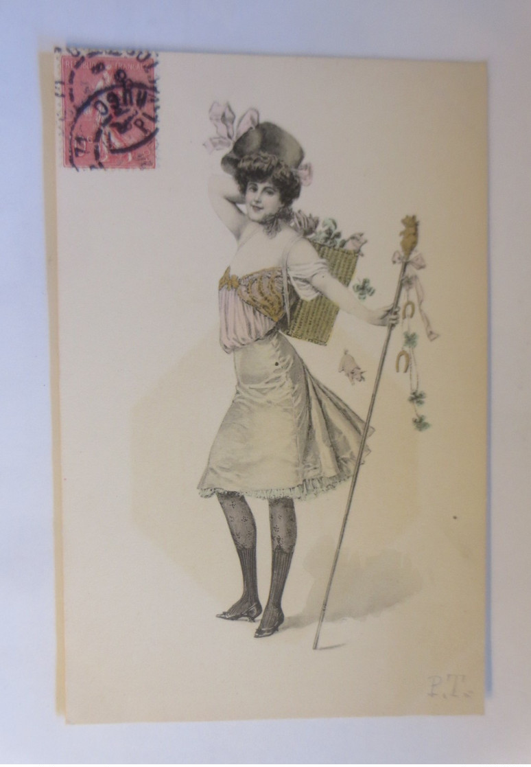 Neujahr, Frauen, Mode, Glückssymbole,    1900 ♥ (38771) - 1900-1949