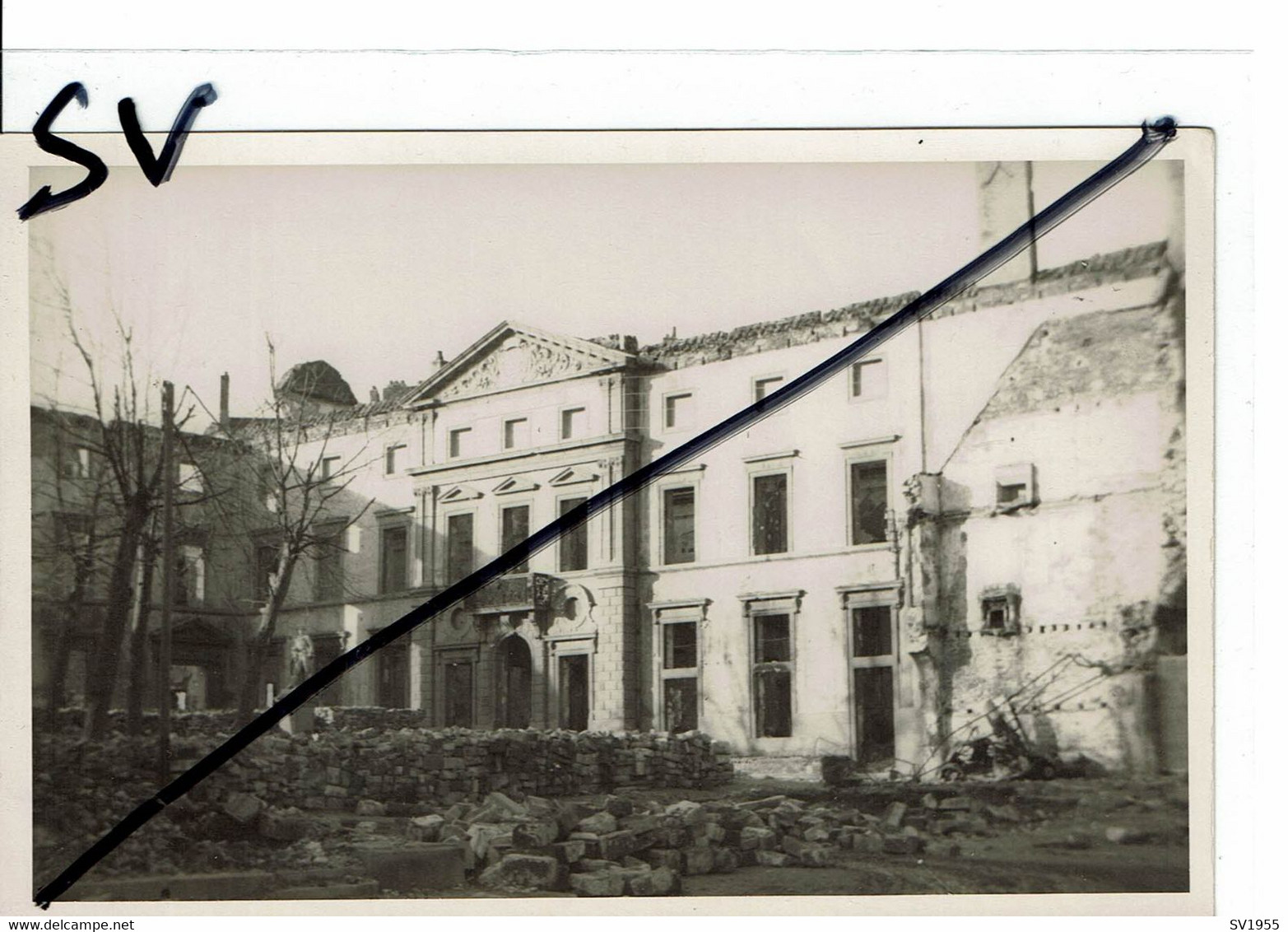 Saint Malo 1944 Photo Originale L'hôtel De Ville Format 9.2x15 - Saint Malo