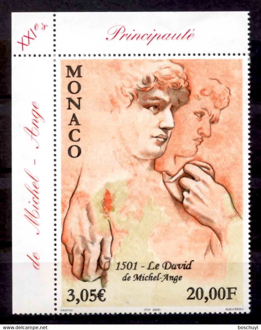 Monaco, 2001, Michelangelo, David Statue, Sculpture, MNH, Michel 2561 - Altri & Non Classificati