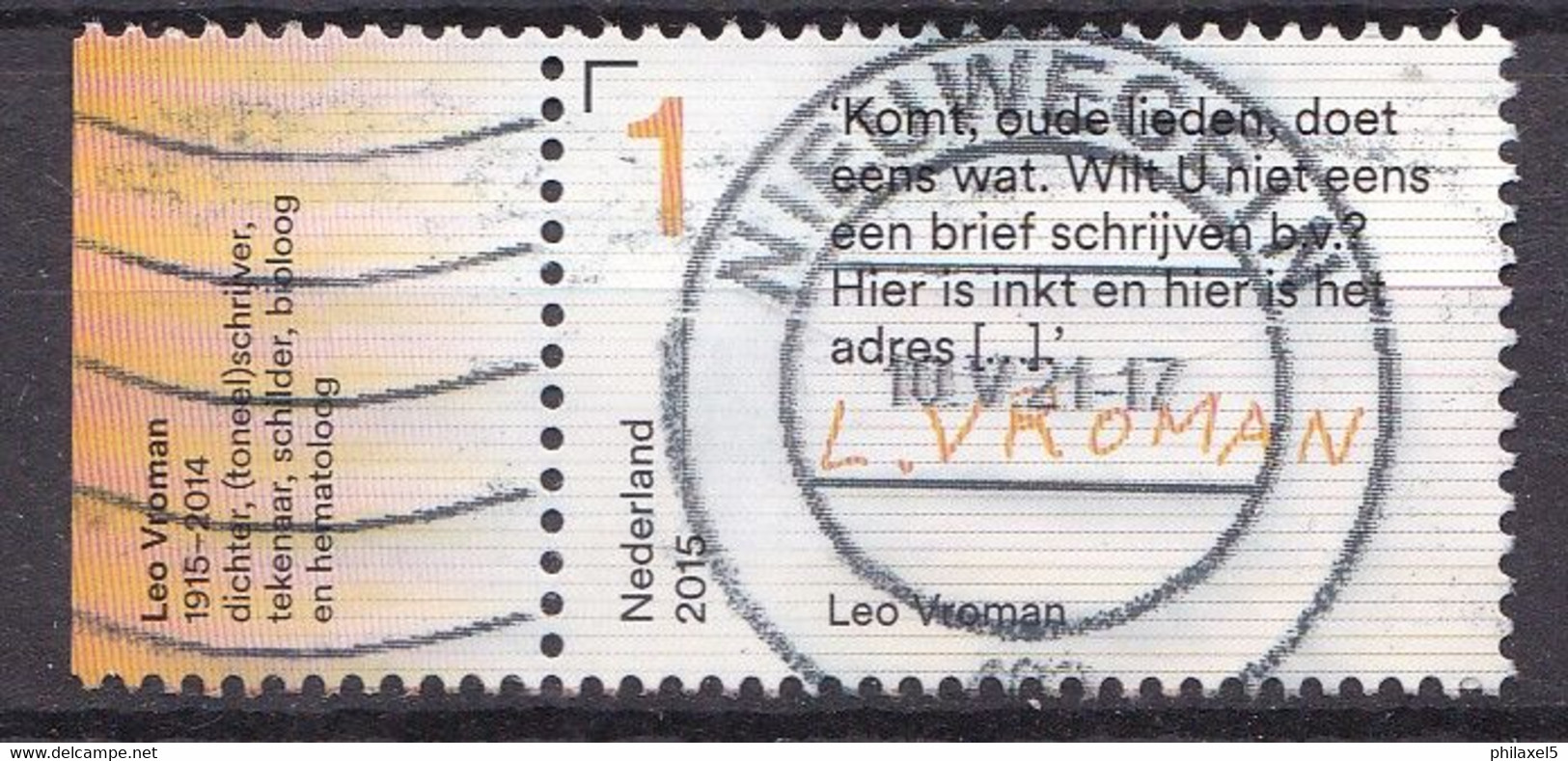 Nederland - Brieven Schrijven - Tekst Leo Vroman - Gebruikt/gebraucht/used - NVPH 3317 - Gebraucht