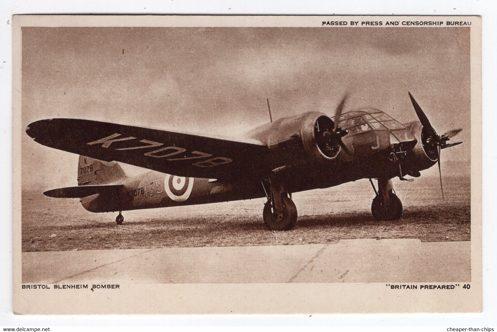 "BRITAIN PREPARED" 40 - Bristol Blenheim Bomber - War 1939-45