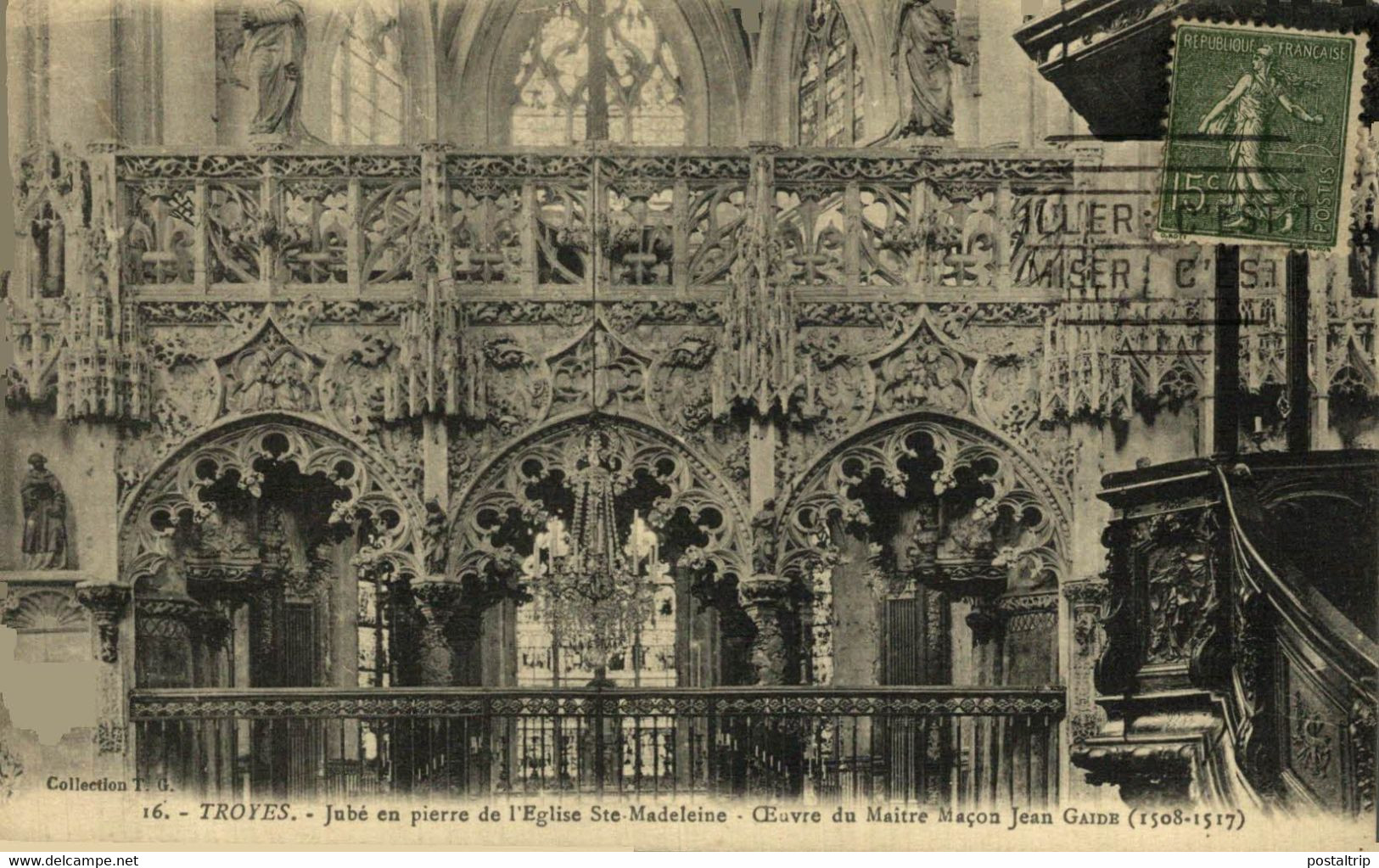 Troyes Jubé En Pierre De L'Eglise Ste Madeleine  10Aube France Frankrijk Francia - Troyes