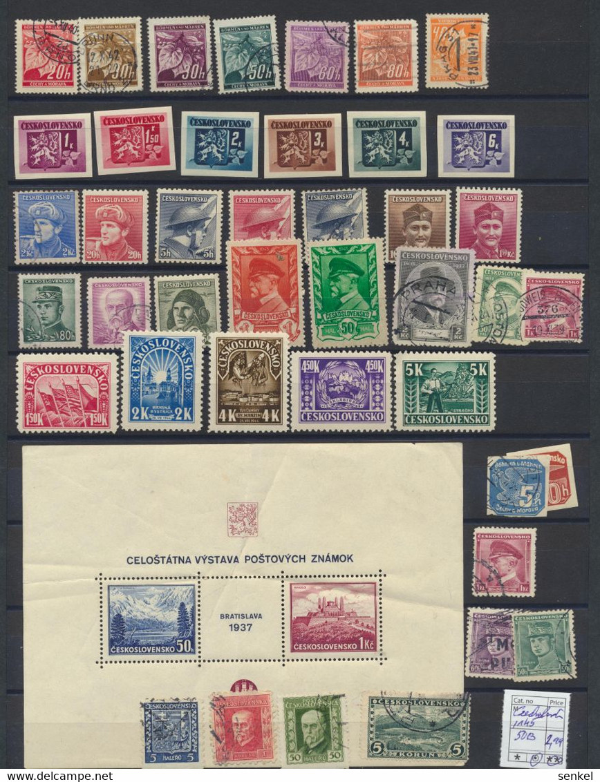 5013 Czechoslovakia Tschechoslowakia Set Of Different Stamps 1945 And Before - Andere & Zonder Classificatie
