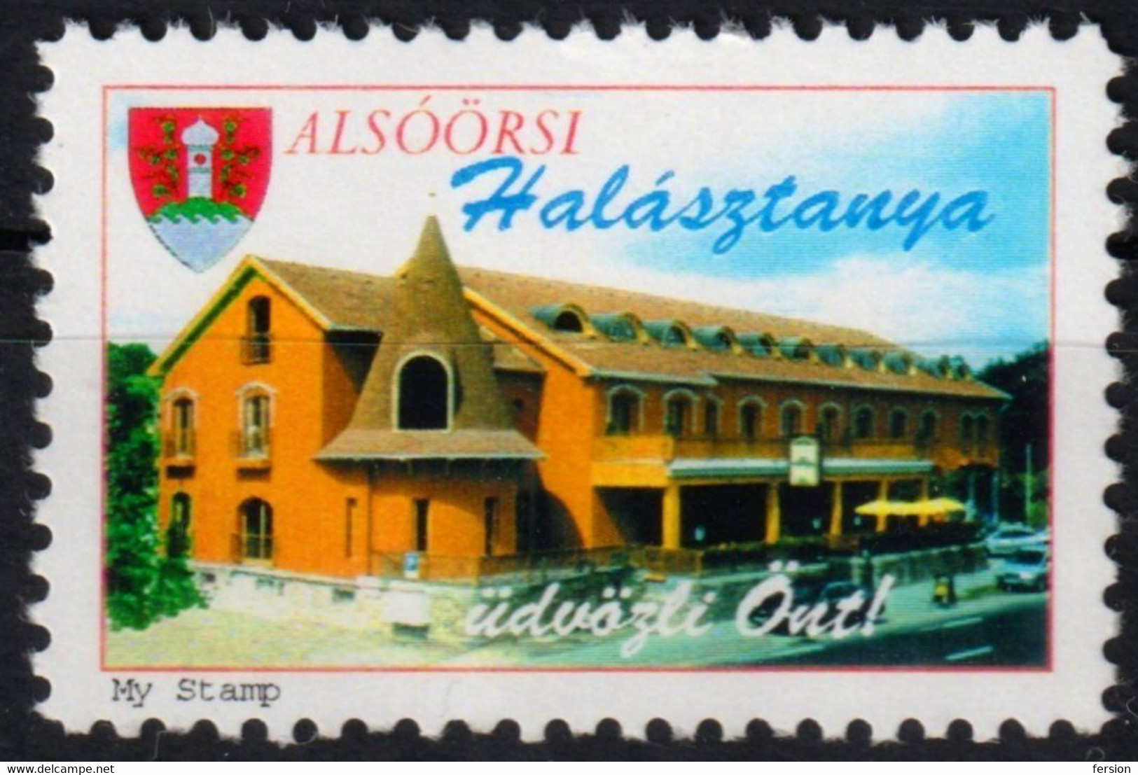 Fish Restaurant ALSŐÖRS Lake BALATON - Cook Food / LABEL CINDERELLA VIGNETTE 1995 MNH My Stamp - Hotels, Restaurants & Cafés