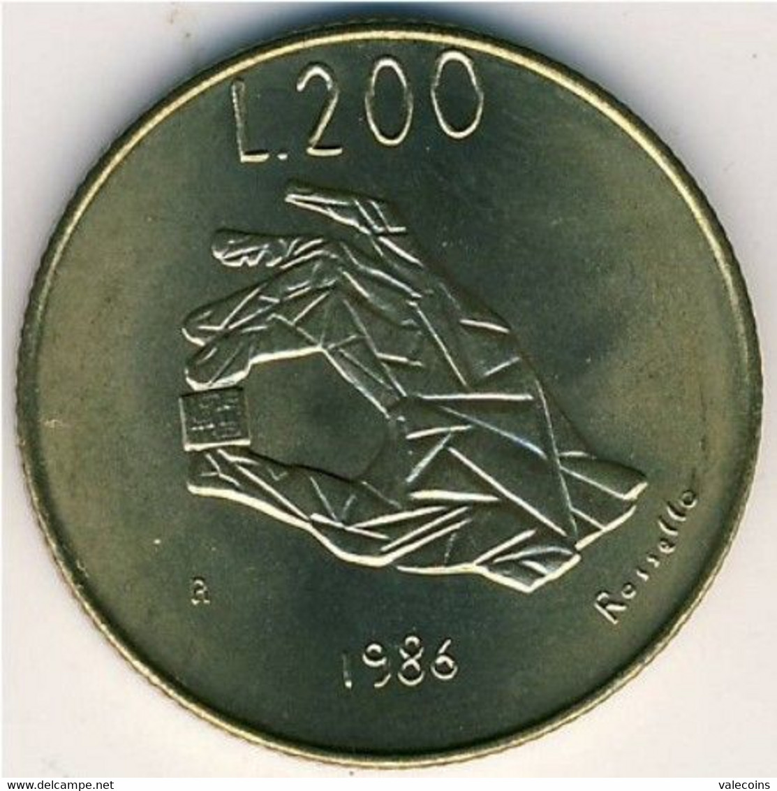 SAN MARINO - 1986 - 200 Lire - KM 194 - UNC From Divisionale - Bhoutan