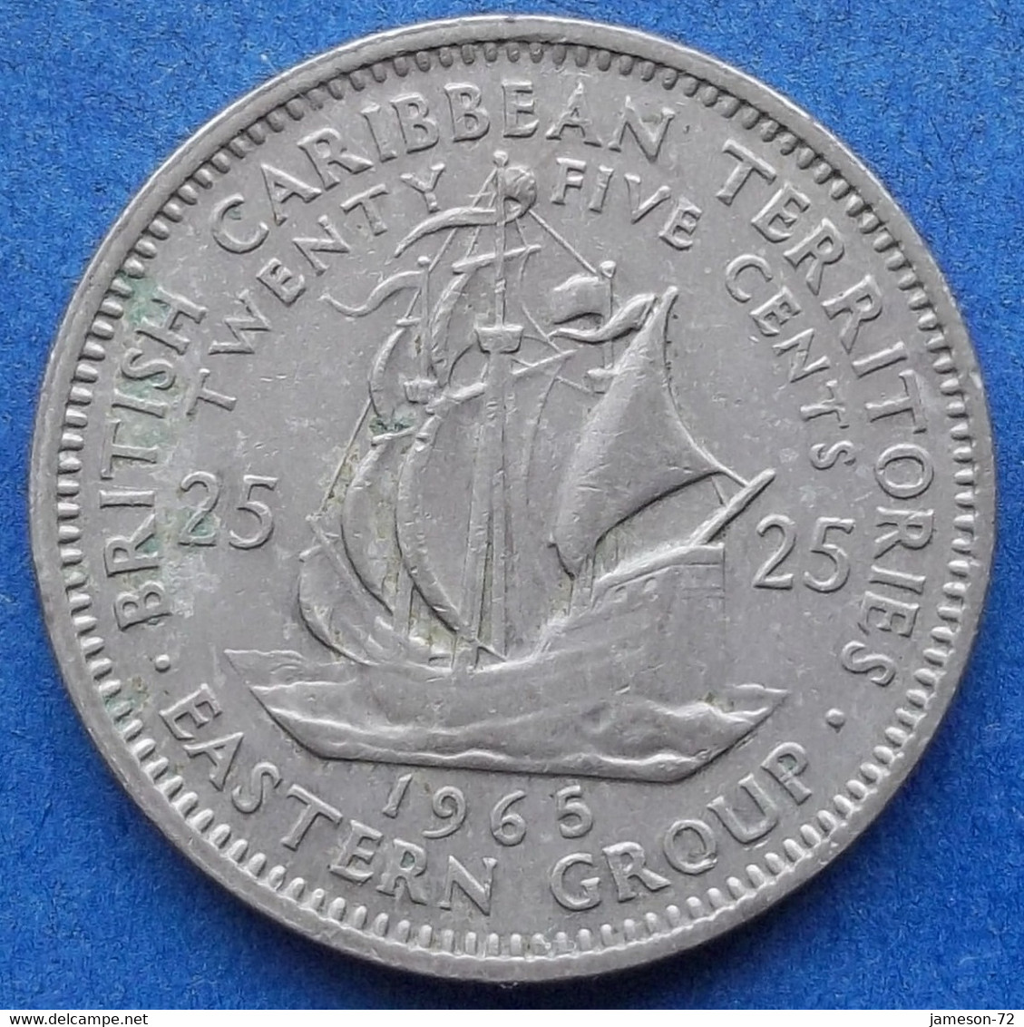 BRITISH CARIBBEAN TERRITORIES - 25 Cents 1965 KM#6 Elizabeth II- Edelweiss Coins - Britse Caribische Gebieden