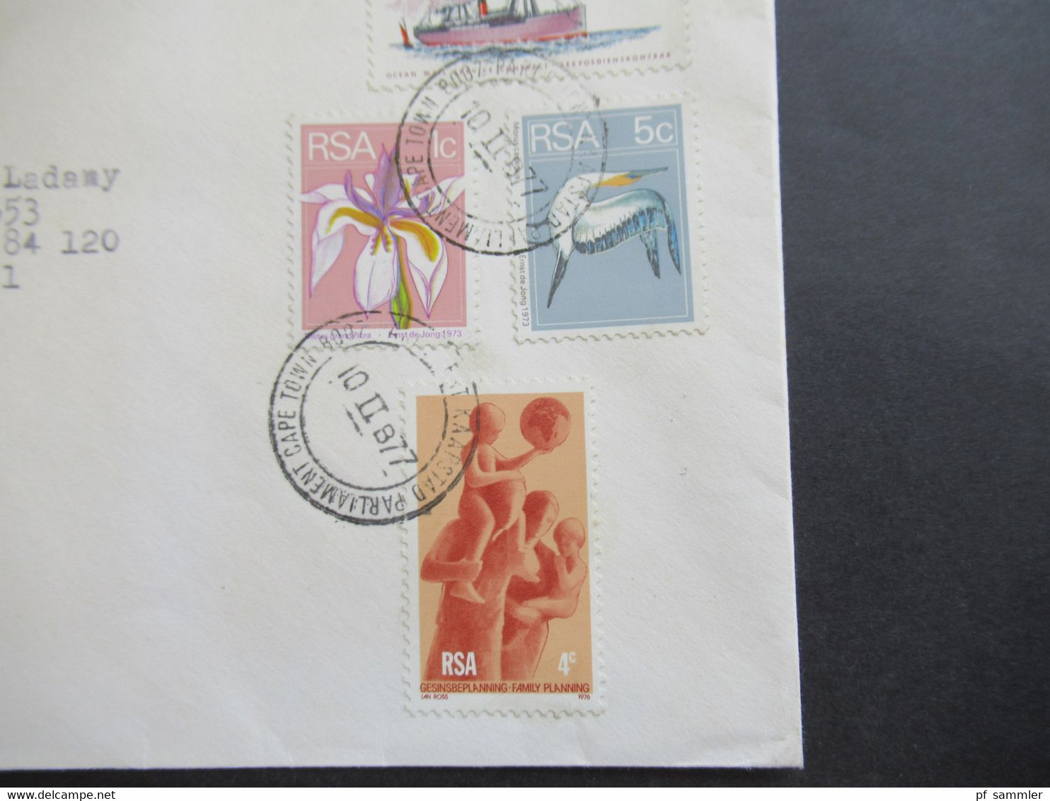 RSA / Süd - Afrika 1977 Volksraad Kaapstad / Parliament Cape Town Per Lugpos / Bay Air Mail Nach Israel Gesendet - Storia Postale