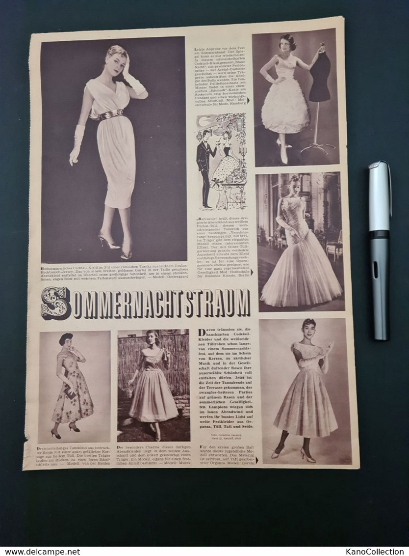 Foto-Artikel Damenmode 1957: „Sommernachtstraum“ - Littérature