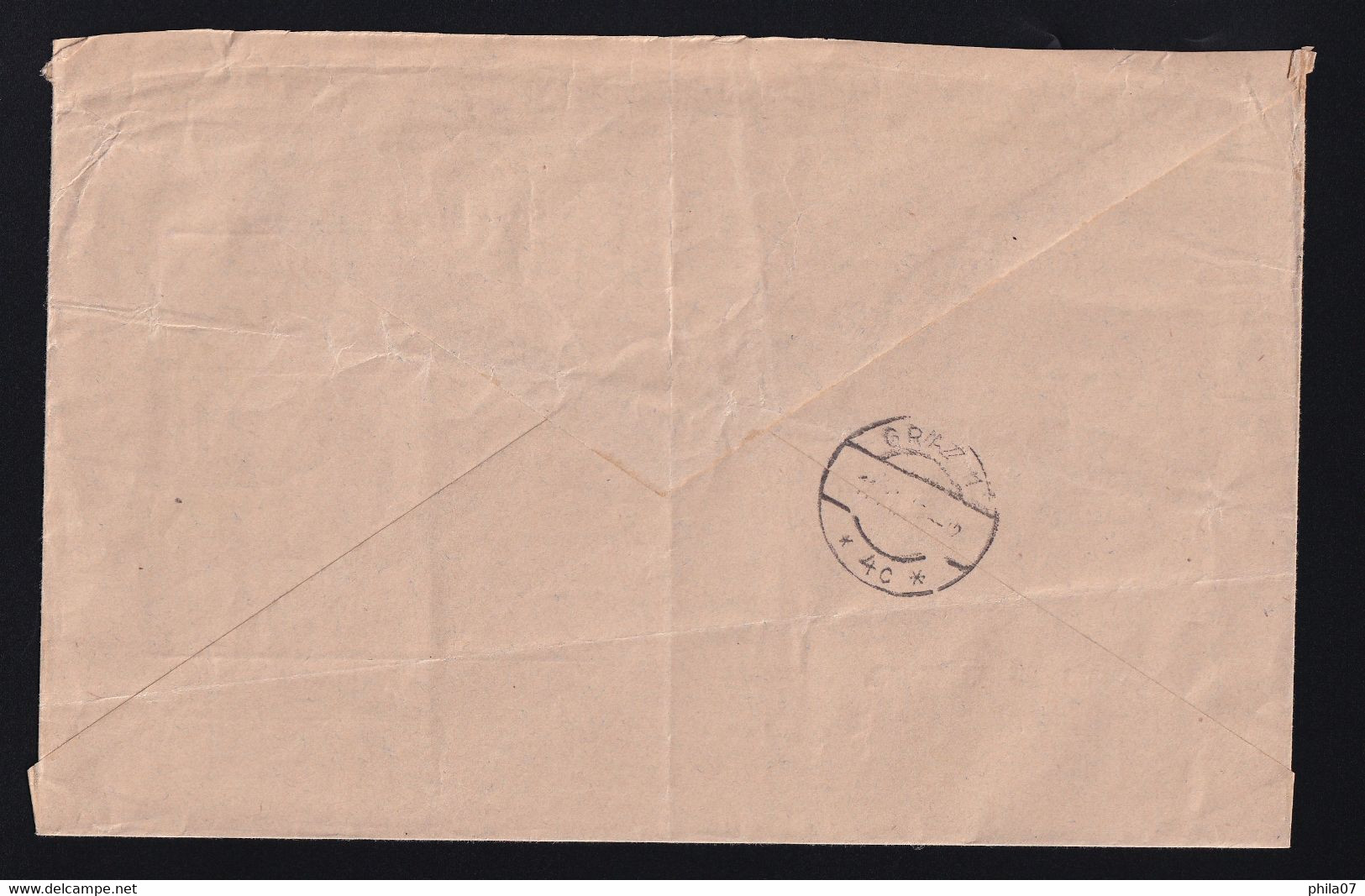 Austria, Croatia - Official Letter Sent By Registered Mail From Šibenik To Graz, Visible Trace Of Vertical Bending. - Briefe U. Dokumente