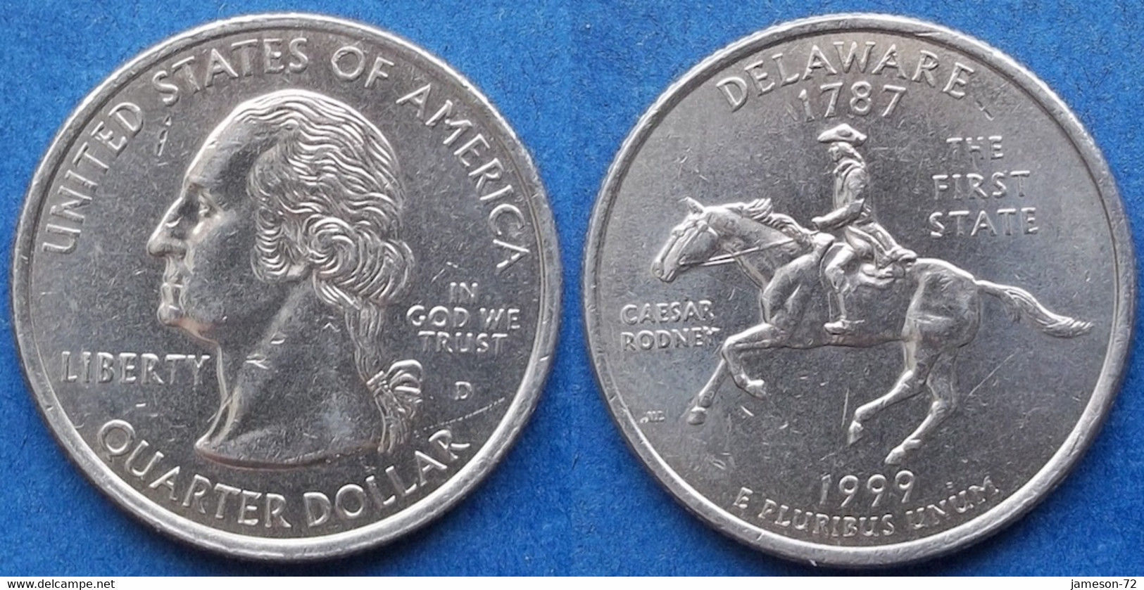 USA - Quarter Dollar 1999 D "Delaware" KM# 293 - Edelweiss Coins - 1999-2009: State Quarters