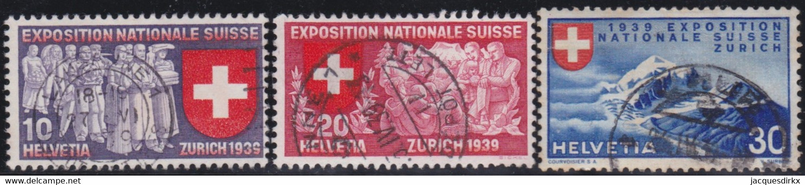 Suisse    .   Y&T     .   320/322     .      O   .     Oblitéré   .   /    .   Gebraucht - Usados