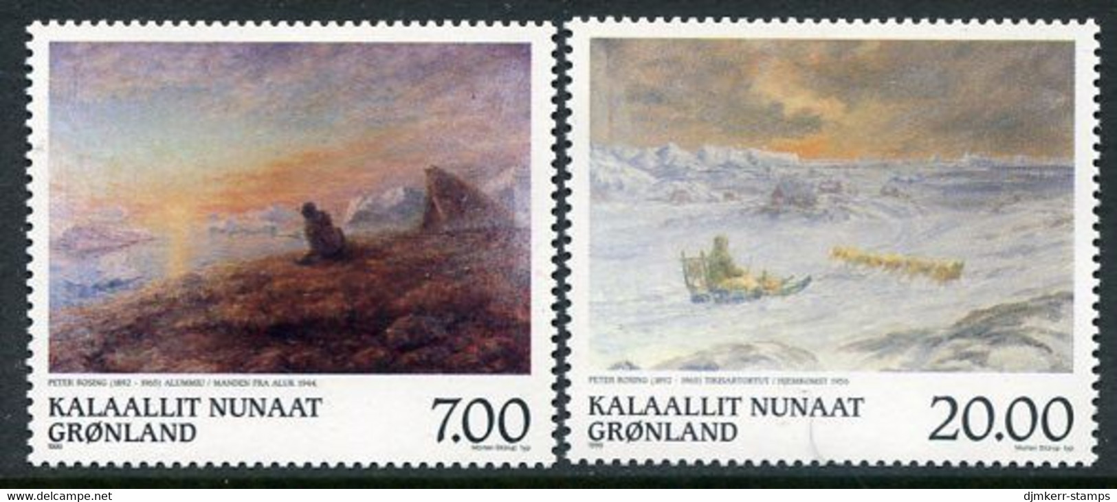 GREENLAND 1999 Paintings By Peter Rosen  MNH / **.  Michel 336-37 - Unused Stamps