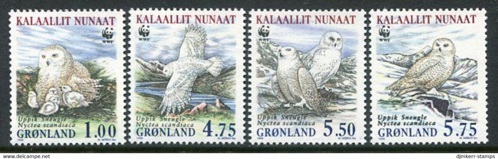 GREENLAND 1999 Snowy Owl  MNH / **.  Michel 331-34 - Unused Stamps