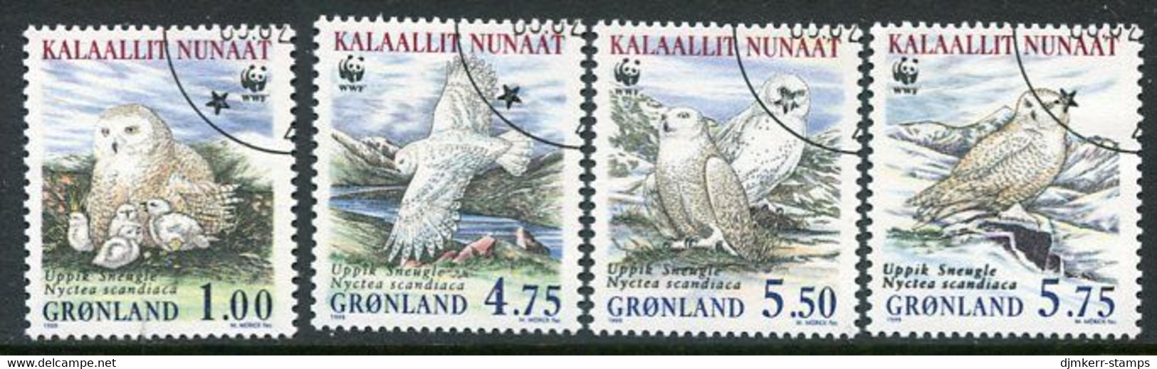 GREENLAND 1999 Snowy Owl  Used.  Michel 331-34 - Oblitérés