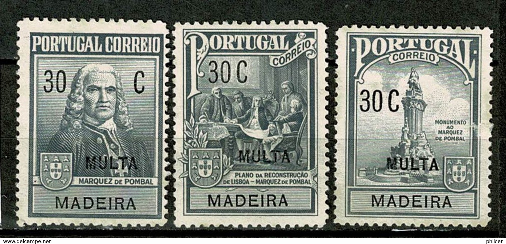 Madeira, 1925, # 1/3, Imp. Postal Porteado, MNG - Madeira