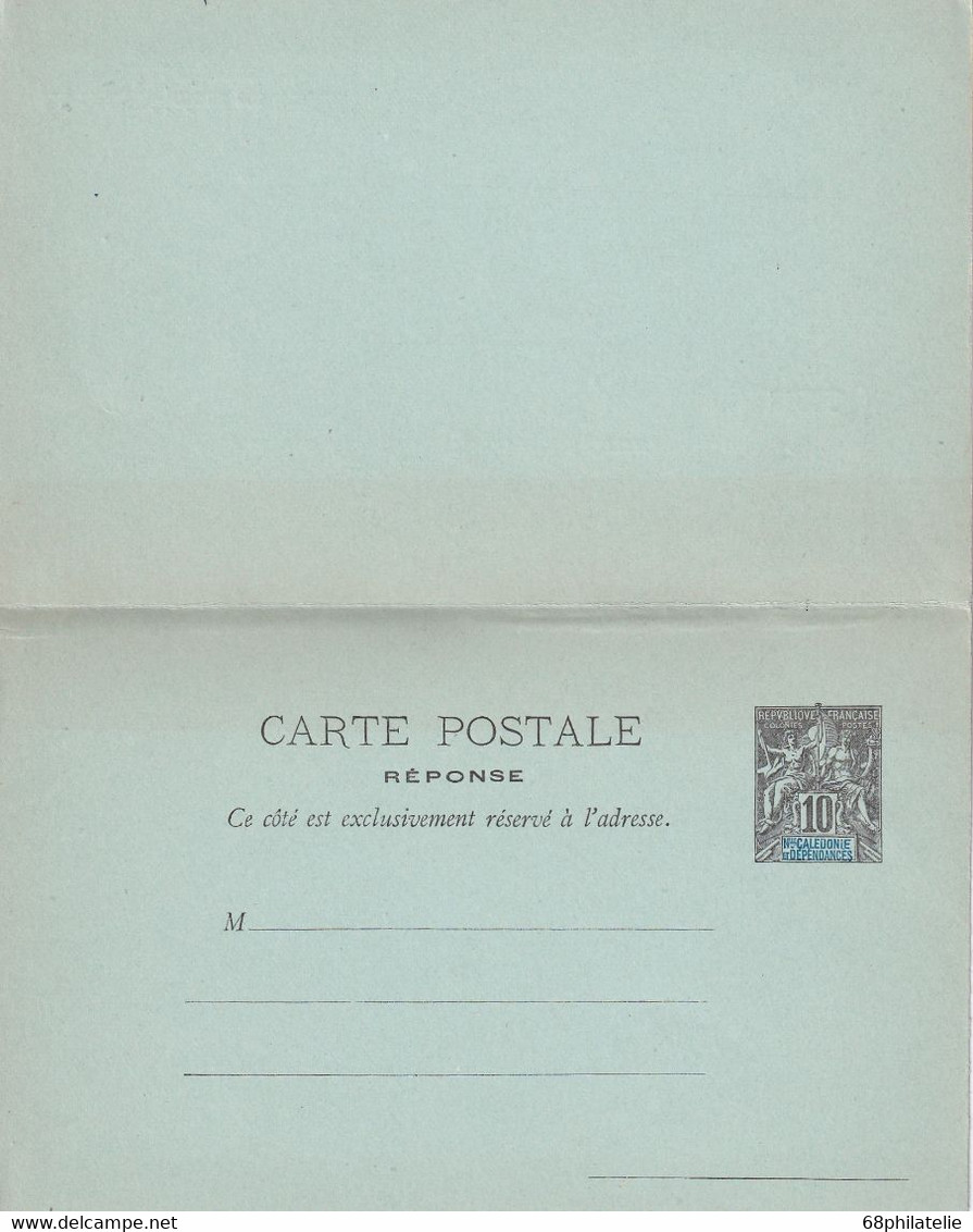 NOUVELLE-CALEDONIE    ENTIER POSTAL/GANZSACHE/POSTAL STATIONARY  CARTE AVEC REPONSE - Ganzsachen