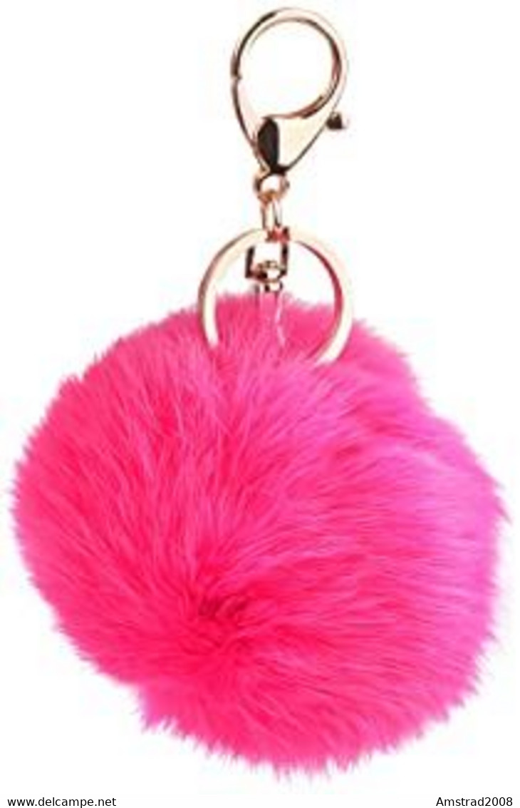 PORTACHIAVI POMPON FUCSIA  MORBIDO ANTISTRESS KEY-RING B4 - Andere & Zonder Classificatie