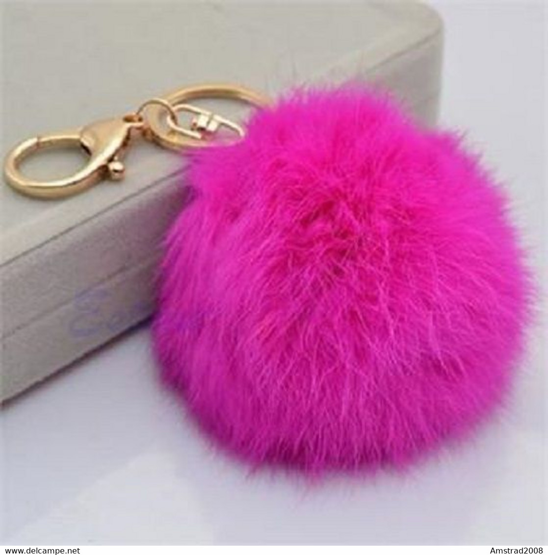 PORTACHIAVI POMPON FUCSIA  MORBIDO ANTISTRESS KEY-RING B4 - Altri & Non Classificati