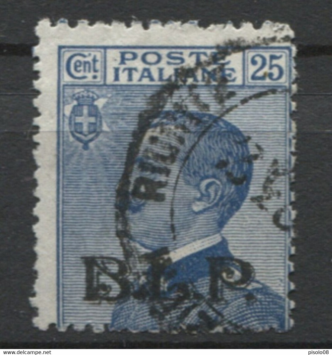 REGNO 1924 B.L.P. 25 C. III TIPO SASSONE N. 8  USATO FIRMATO RAYBAUDI - Timbres Pour Envel. Publicitaires (BLP)