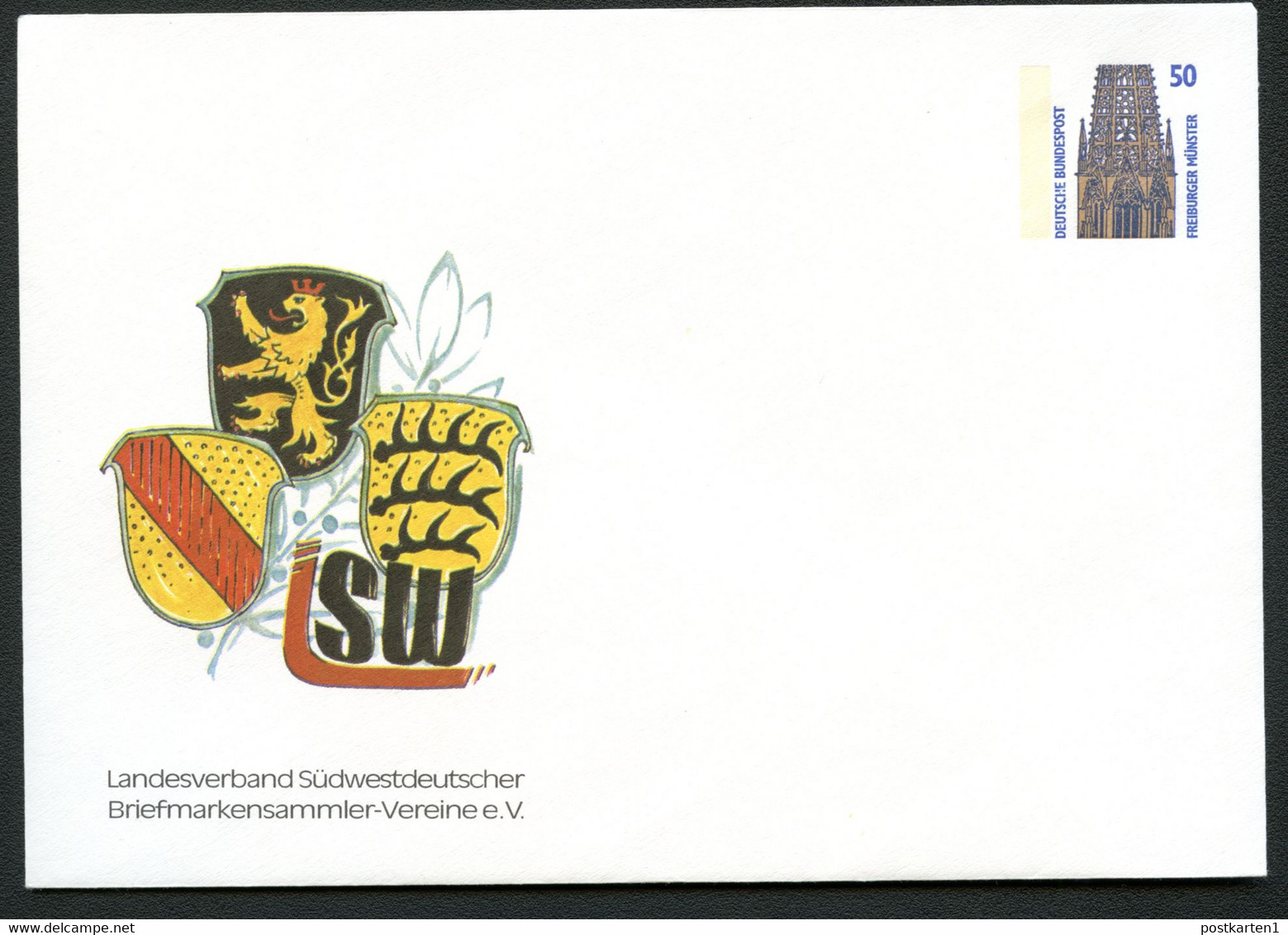 Bund Privat-Umschlag PU285 B1/003 WAPPEN Sinsheim 1989 - Private Covers - Mint