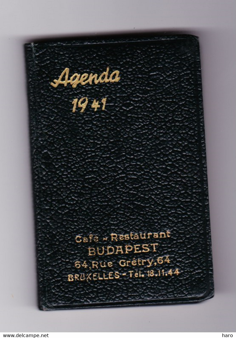 Agenda Publicitaire Vierge De 1941 - Café -Restaurant " BUDAPEST " à Bruxelles - Guerre 40/45 - Blank Diaries