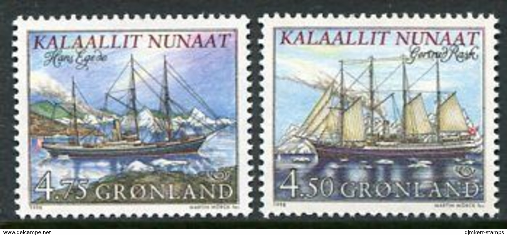 GREENLAND 1998 Nordic Countries: Sailing Ships Ordinary Paper MNH / **.  Michel 327x-28x - Unused Stamps