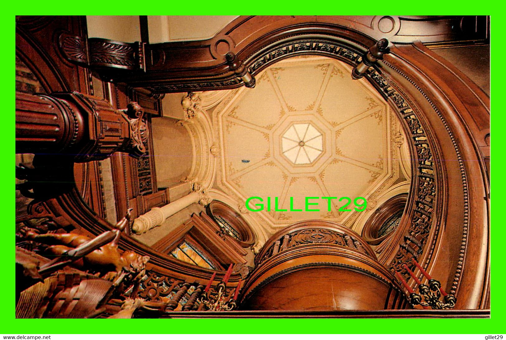 GALVESTON, TX - BISHOP'S PALACE - RISING 55 FEET FROM THE MAIN HALLWAY TO THE DOME - PUB. BY H.K. BARNETT - - Galveston