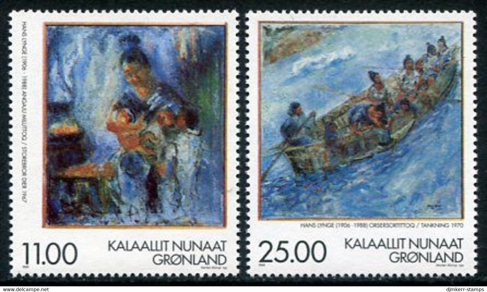 GREENLAND 1998 Paintings By Hans Lynge MNH / **.  Michel 325-26 - Unused Stamps