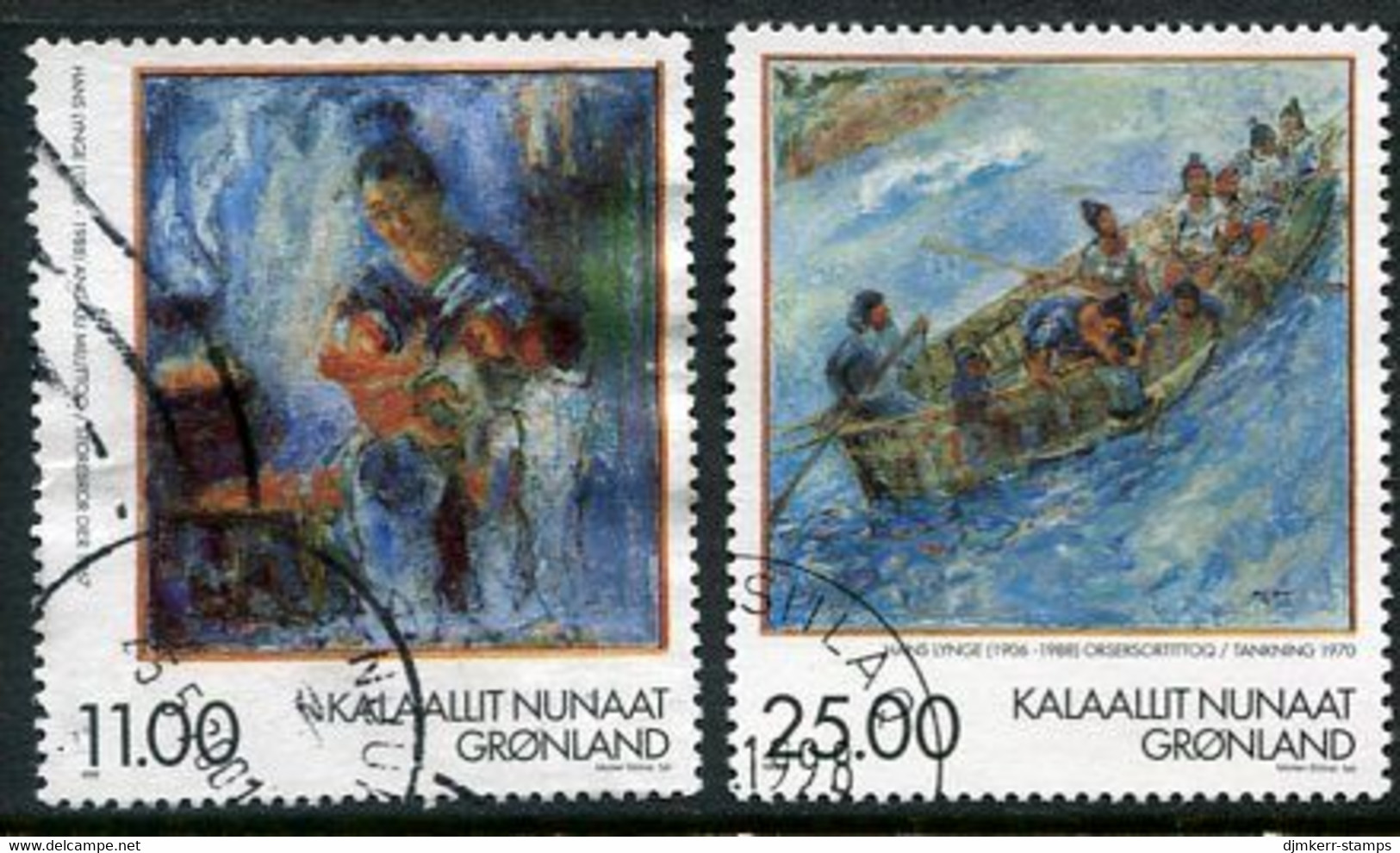 GREENLAND 1998 Paintings By Hans Lynge Used.  Michel 325-26 - Gebraucht